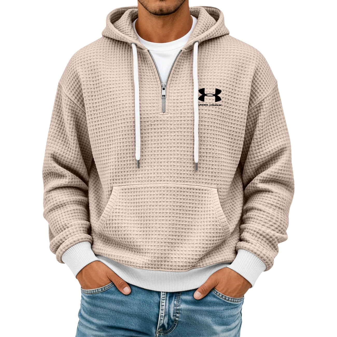 Sweat Texturé à Demi-Zip – Offre de Déstockage