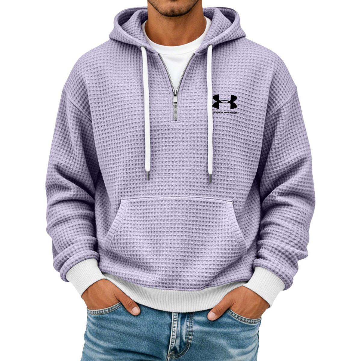 Sweat Texturé à Demi-Zip – Offre de Déstockage
