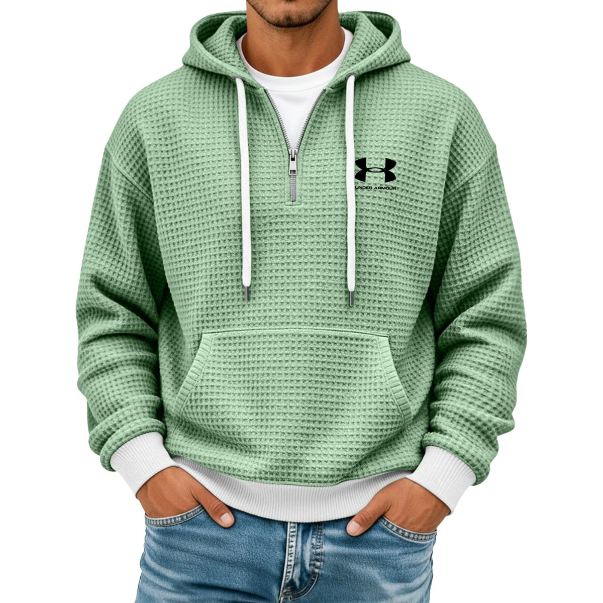 Sweat Texturé à Demi-Zip – Offre de Déstockage