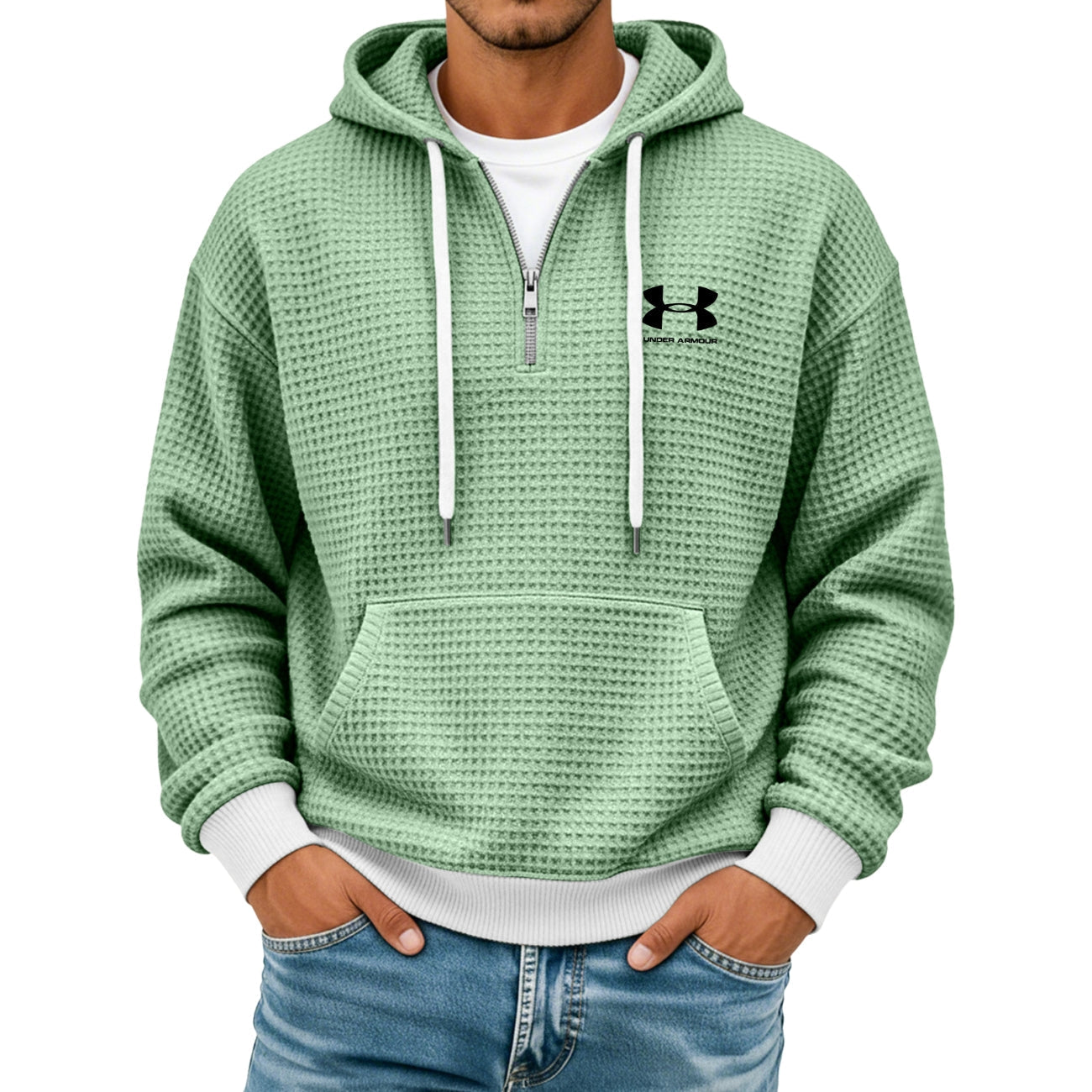 Sweat Texturé à Demi-Zip – Offre de Déstockage
