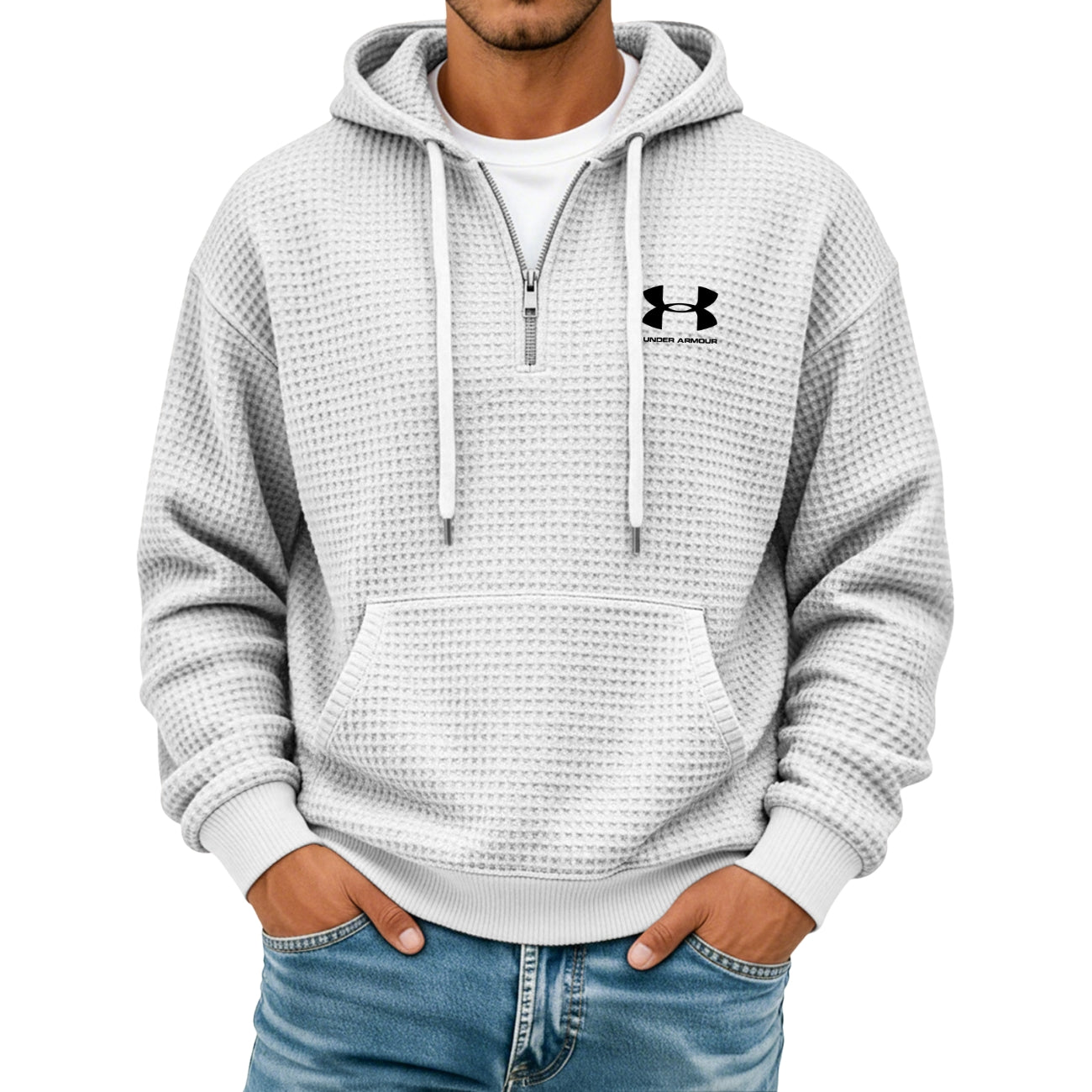 Sweat Texturé à Demi-Zip – Offre de Déstockage