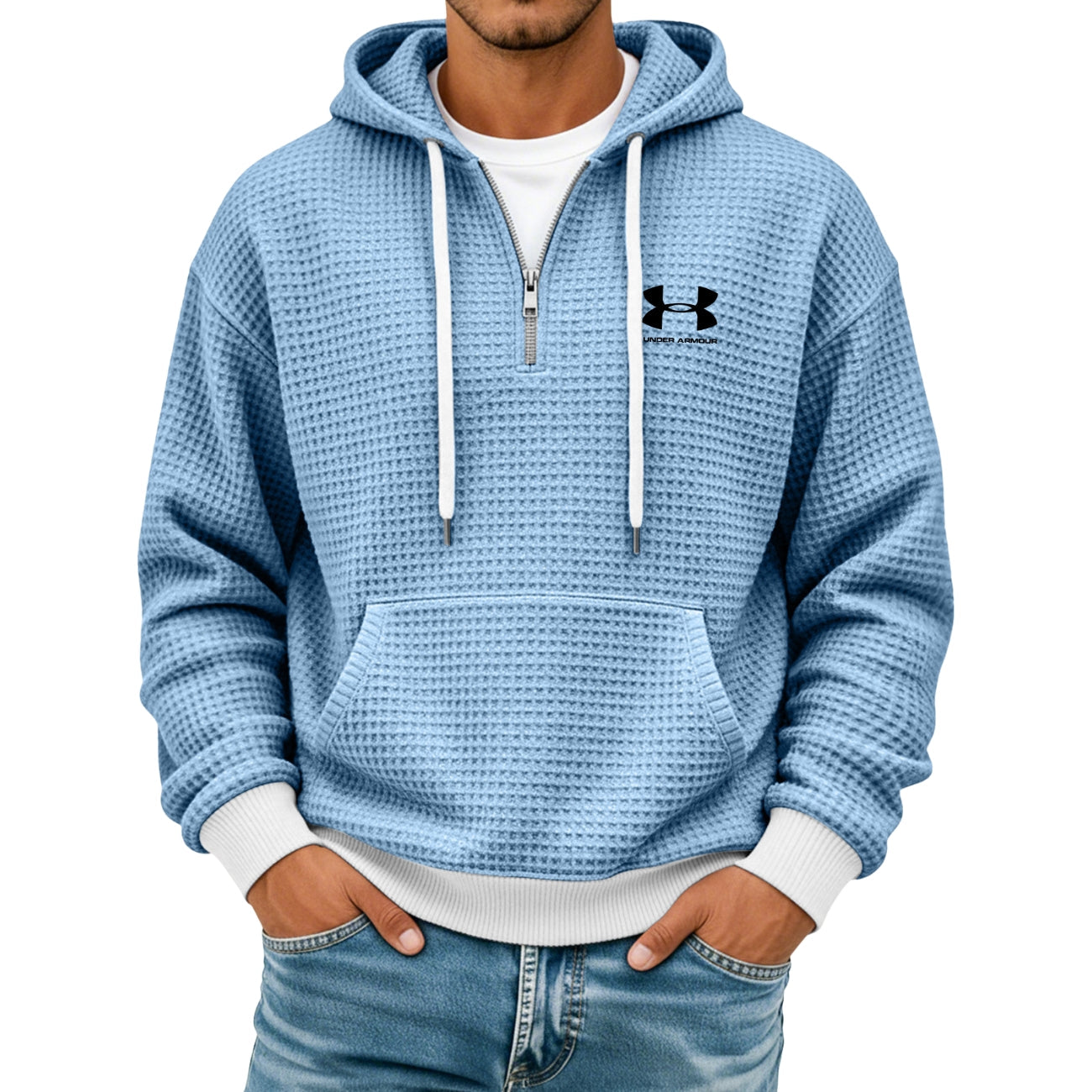 Sweat Texturé à Demi-Zip – Offre de Déstockage