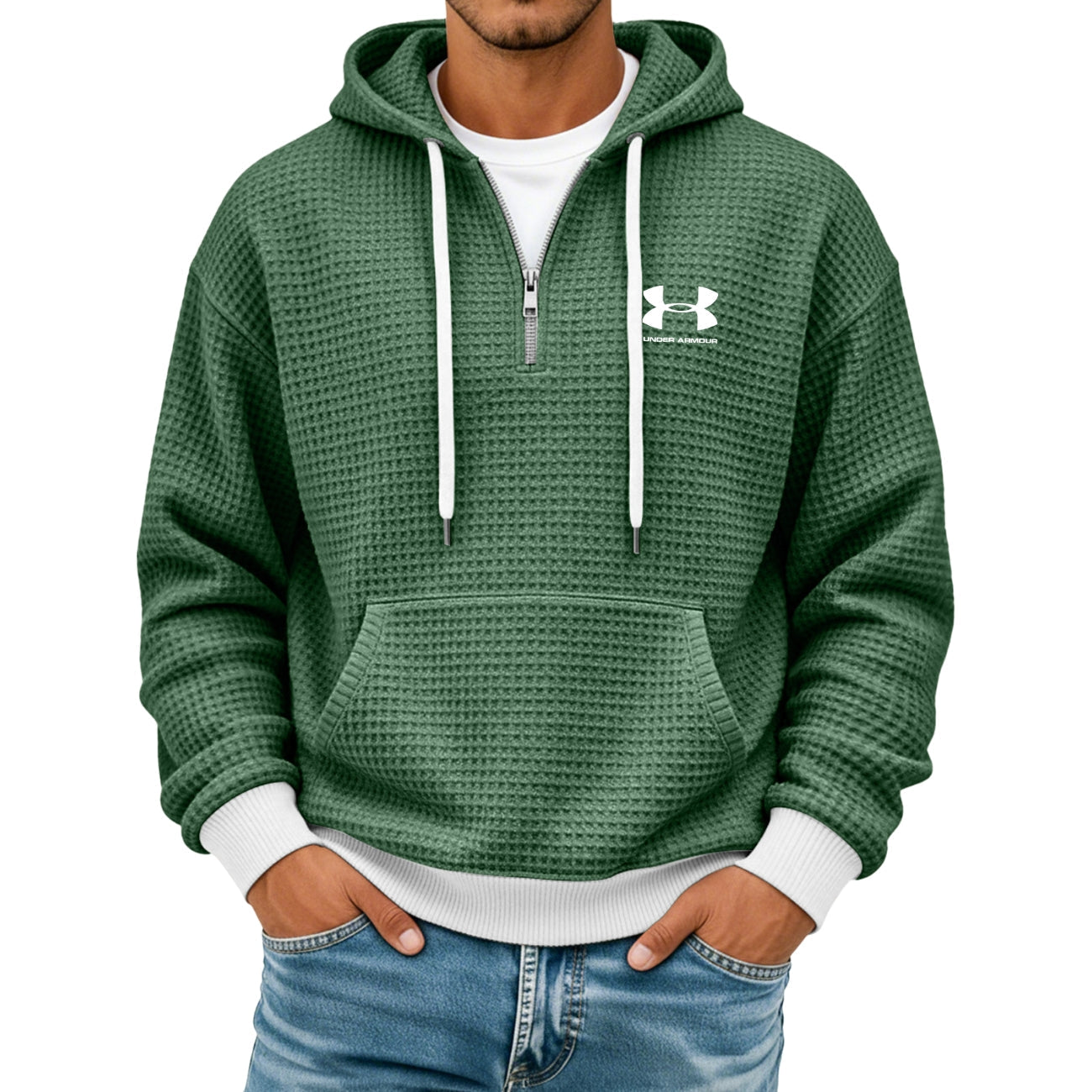 Sweat Texturé à Demi-Zip – Offre de Déstockage