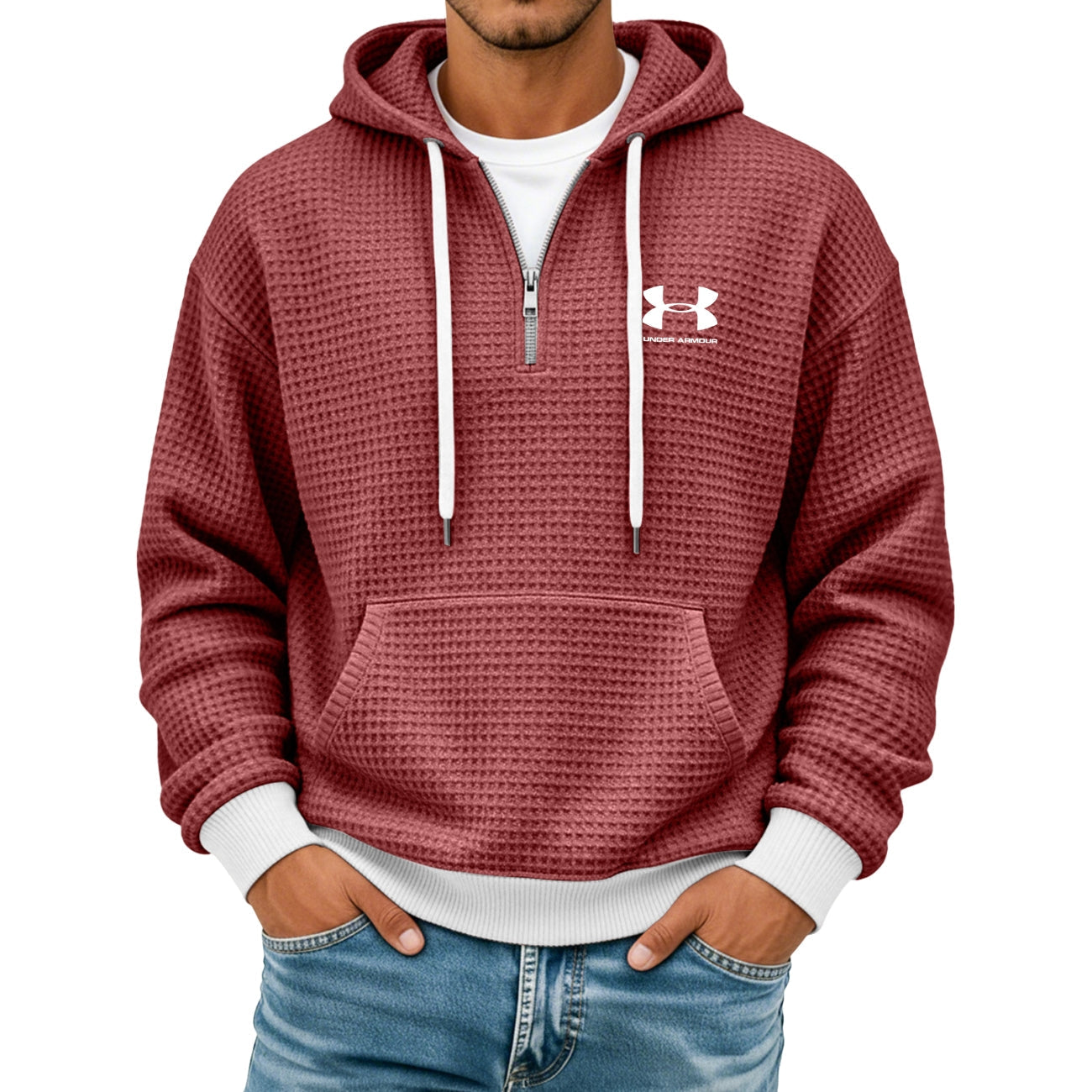 Sweat Texturé à Demi-Zip – Offre de Déstockage