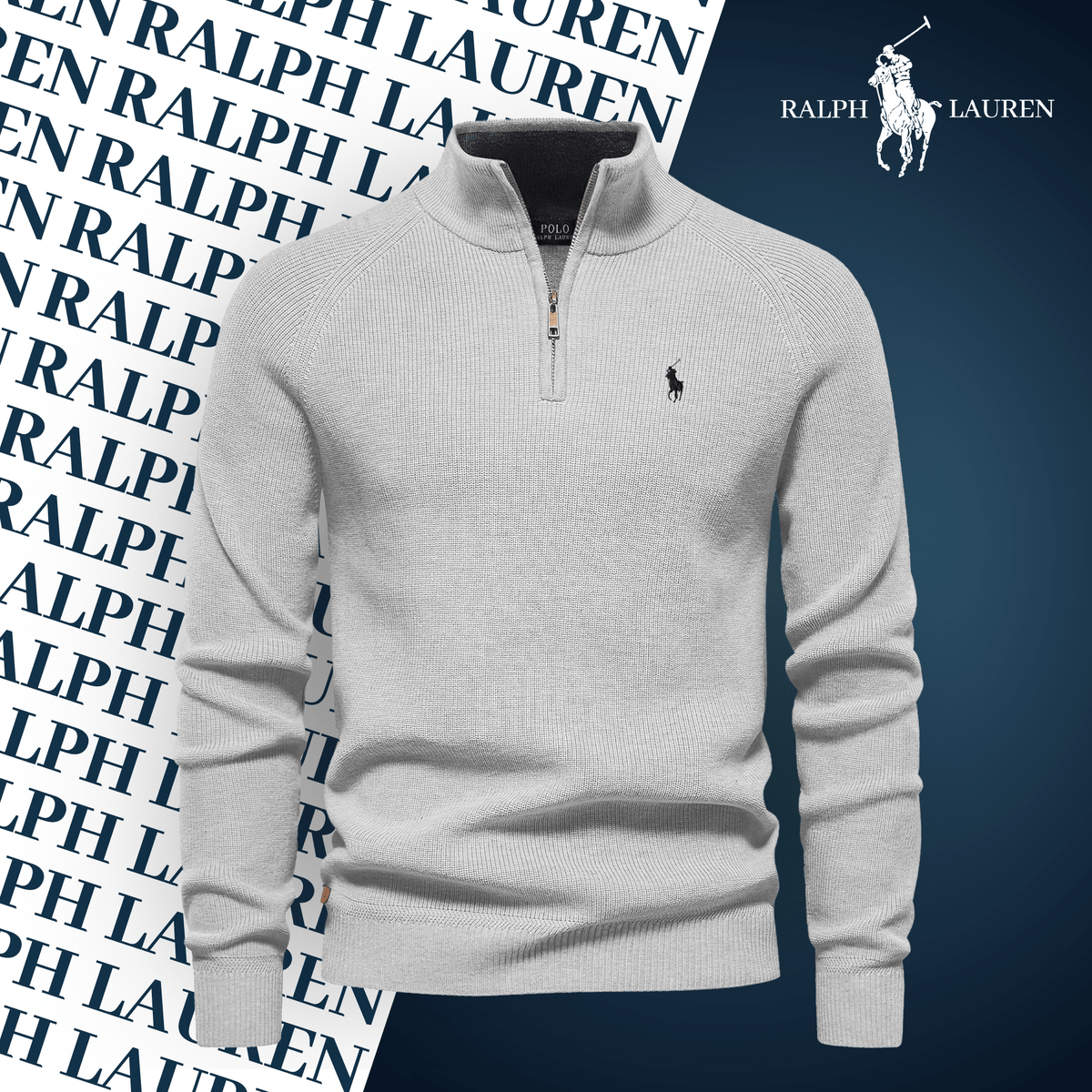 Pull Col Zippé  R&L (DÉSTOCKAGE)