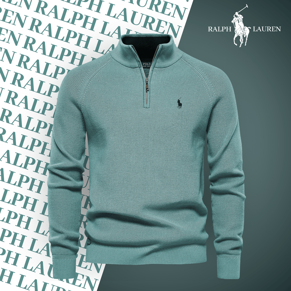 Pull Col Zippé  R&L (DÉSTOCKAGE)