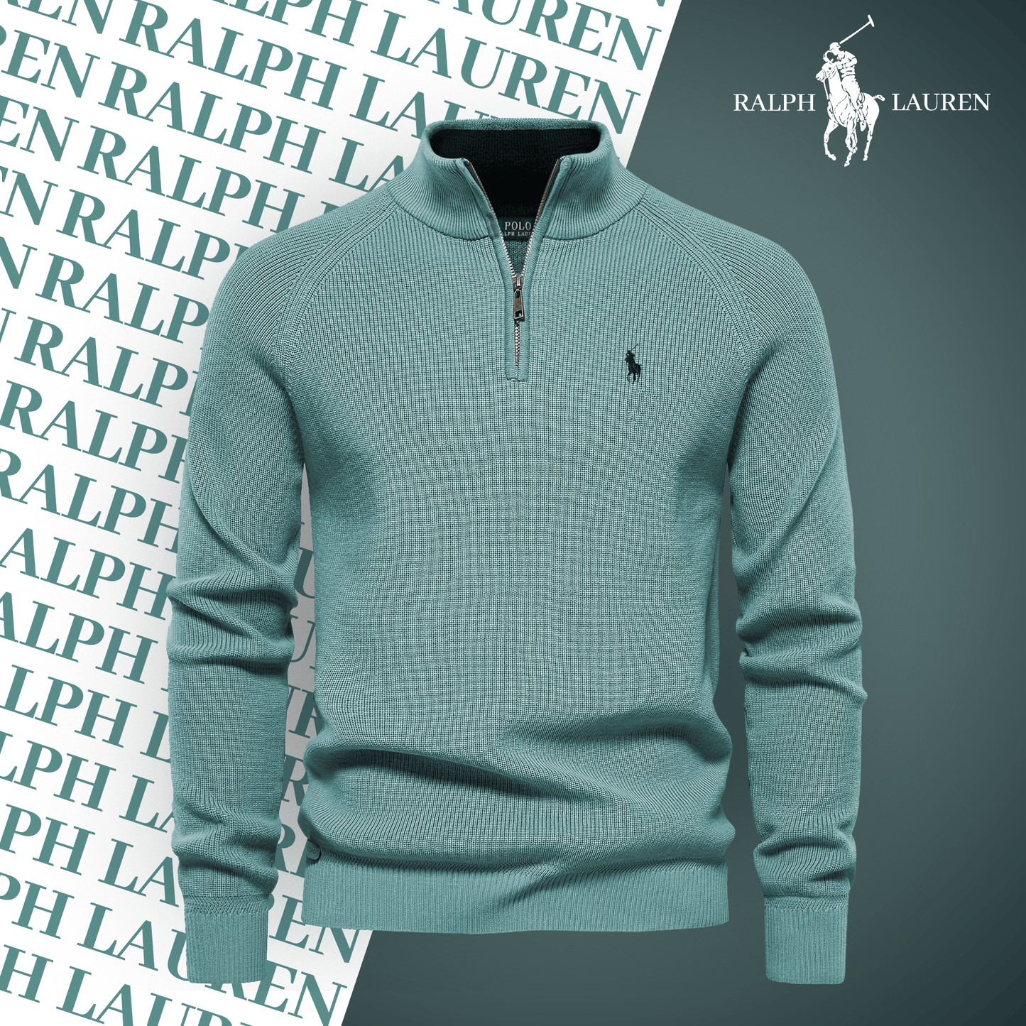 Pull Col Zippé  R&L (DÉSTOCKAGE)
