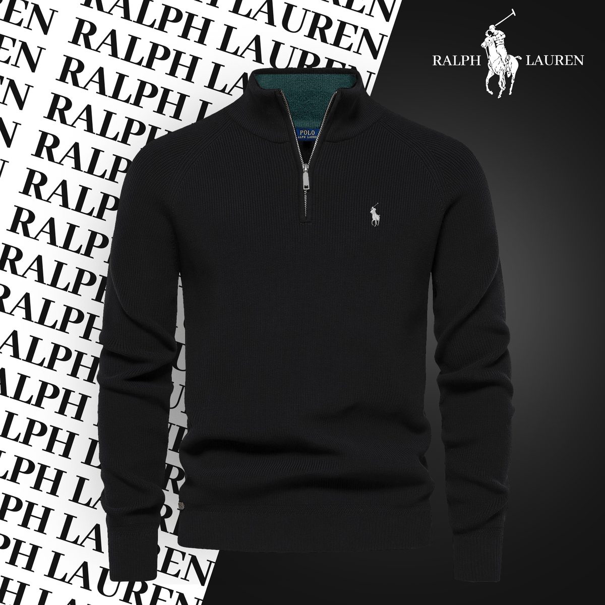 Pull Col Zippé  R&L (DÉSTOCKAGE)