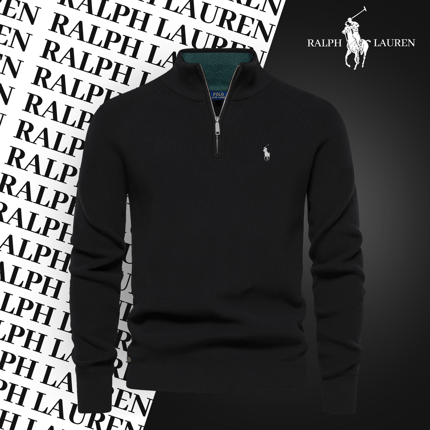 Pull Col Zippé  R&L (DÉSTOCKAGE)