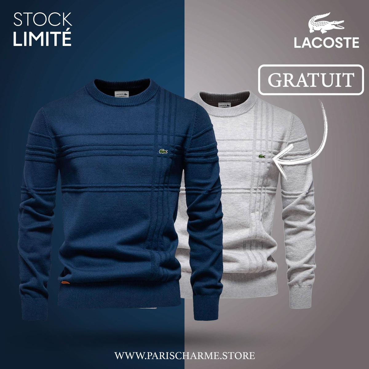 Pull Homme Texturé LC™ 1+1 (DÉSTOCKAGE)