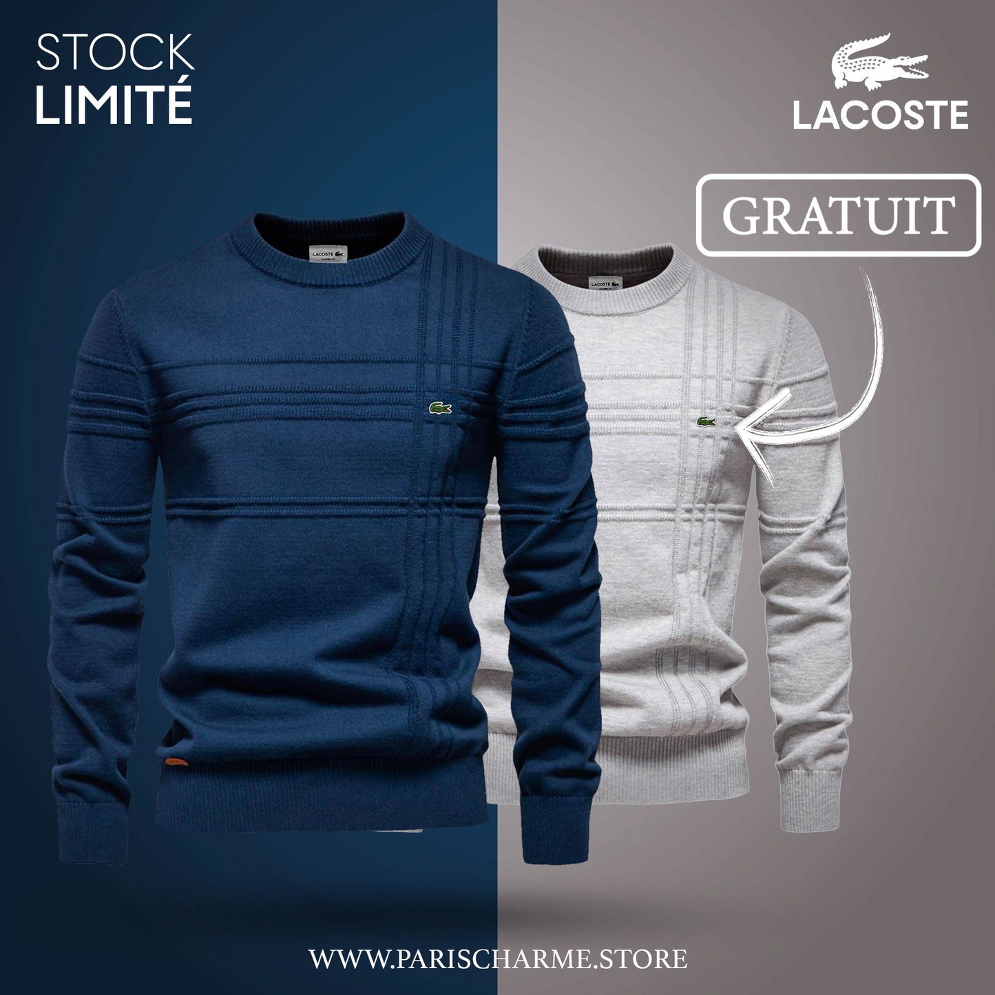Pull Homme Texturé LC™ 1+1 (DÉSTOCKAGE)