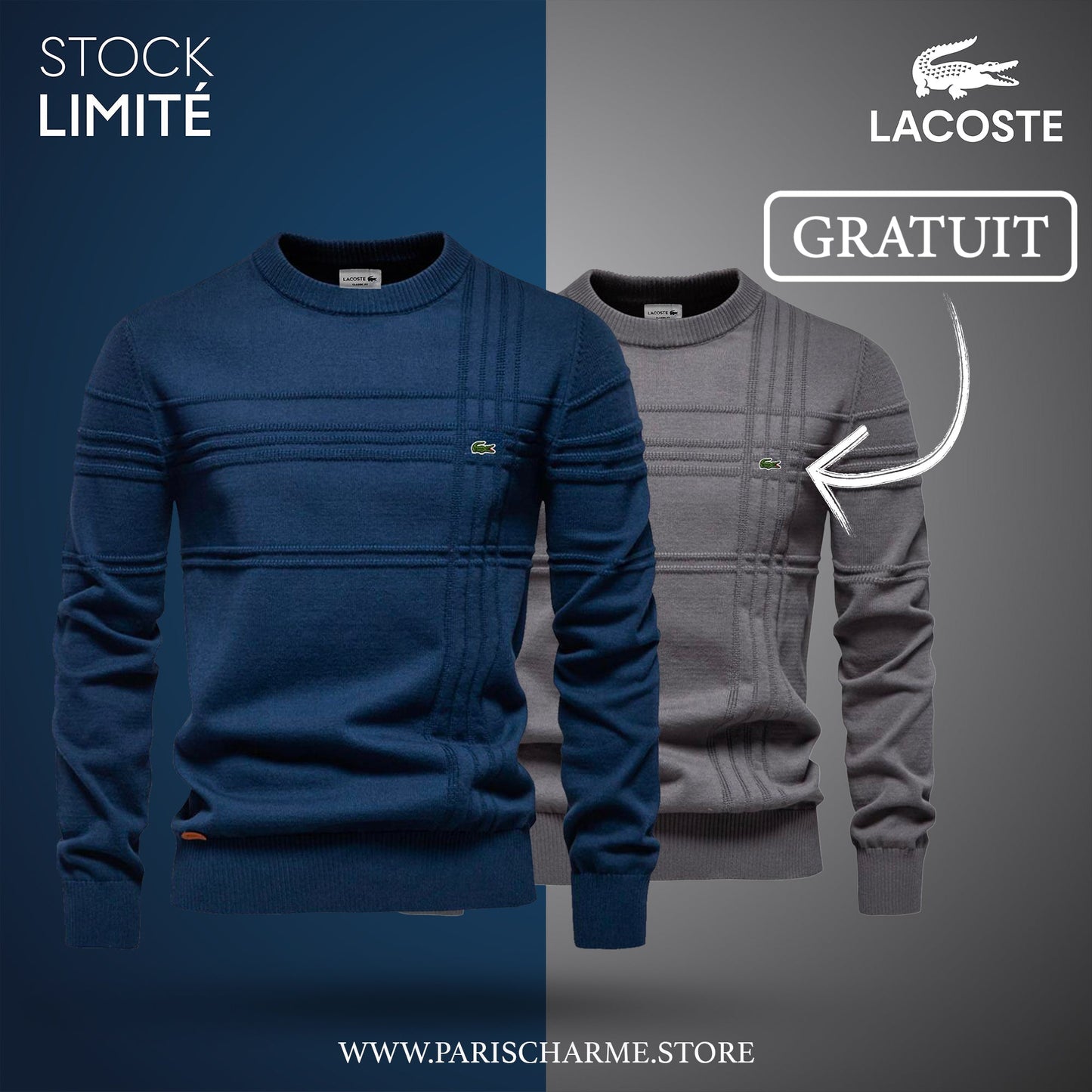 Pull Homme Texturé LC™ 1+1 (DÉSTOCKAGE)